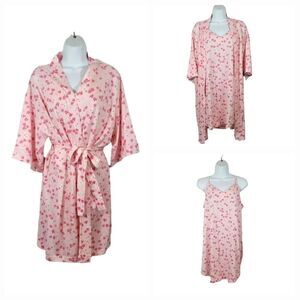Vintage Y2K Secret Treasures 3 PC Robe and Matching Nightie Size Medium